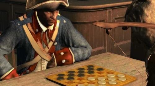 Checkers in a Assasins' Creed Game