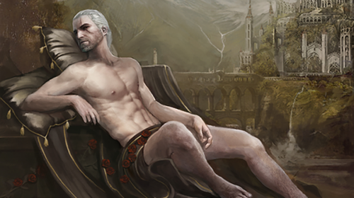 Picture of Geralt in an "artistic" pose