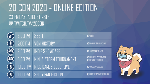 2D Con Friday Aug 28th schedule