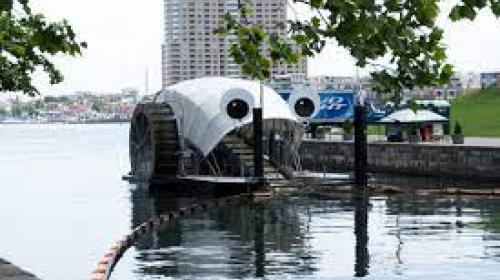 A picture of Mr. Trash Wheel.