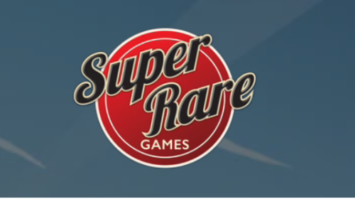 The wordmark for Super Rare Games