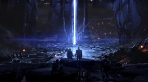 A picture of an ending in Mass Effect 3.