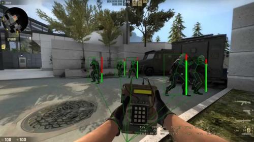 An image of cheat software in Counter-Strike: Global Offensive.