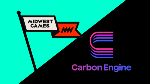 The logos for Midwest Games and Carbon Engine