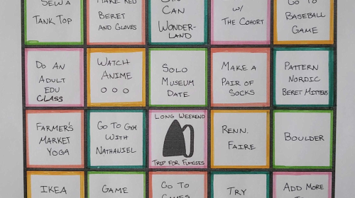 An image of Lydia's 2025 Bingo card