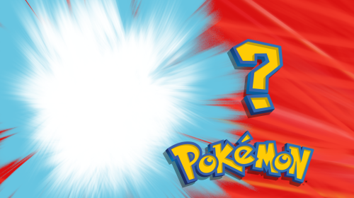 The background screen of the iconic "Who's that Pokemon?" moment from the Pokemon anime. There is no Pokemon silhouette in the highlighted area.