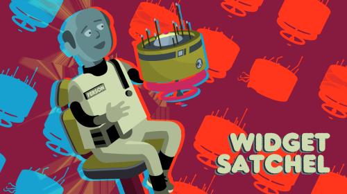 Jef from Widget Satchel with one of his Tidy Bots