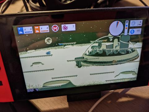 Mark's game, Metro Nexus, running on the Nintendo Switch.