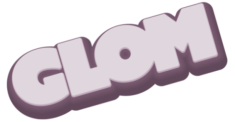 "Glom" logotype.