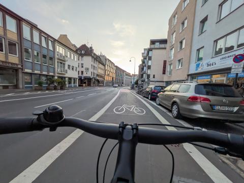 Mark on a bike in Cologne.